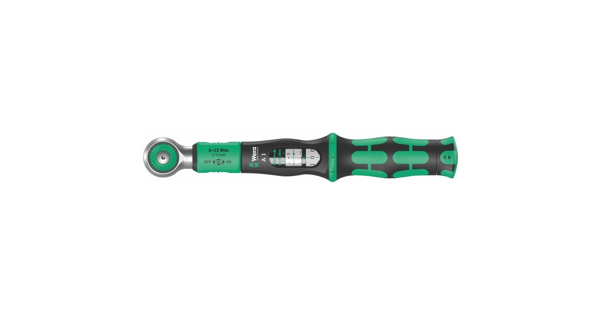 Wera Drehmomentschlüssel Safe-Torque A 1(schwarz/grün, 1/4" Vierkant, 2-12 Nm) Wera Drehmomentschlüssel Safe-Torque A 1(schwarz/grün, 1/4" Vierkant, 2-12 Nm)