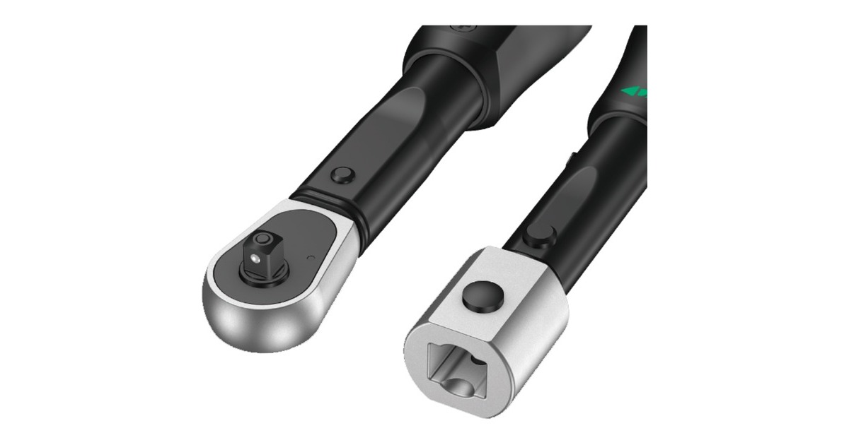 Wera Drehmomentschlüssel mit Umschaltknarre Click-Torque B 2(schwarz/grün, Abtrieb 3/8