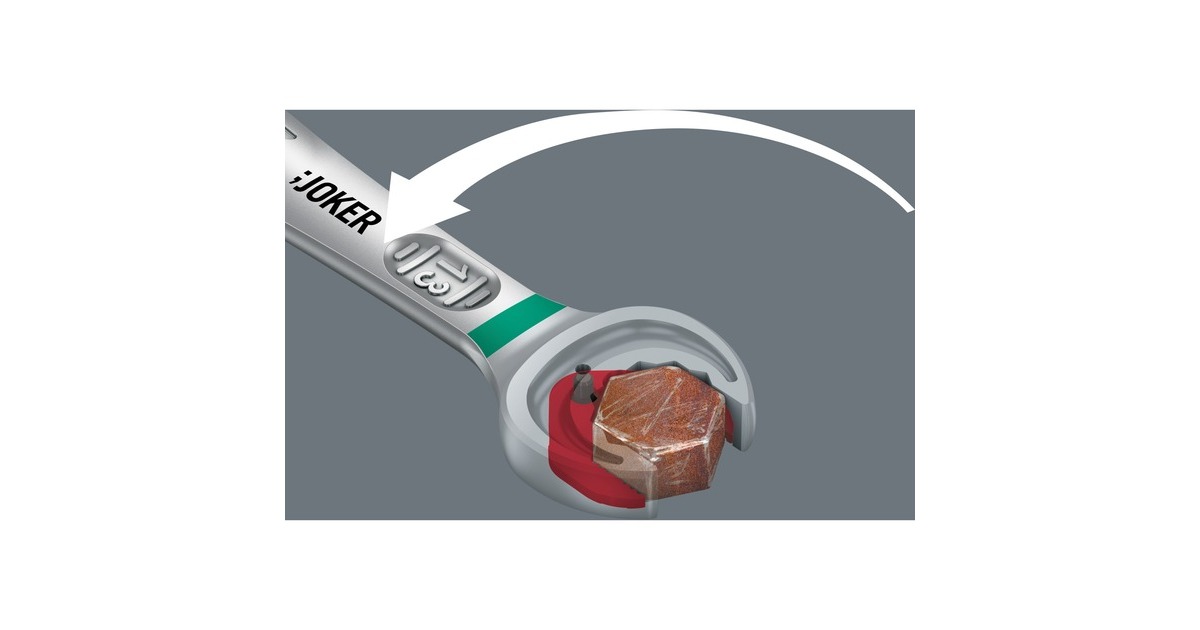 Wera Joker Switch Maul-Ringratschen-Schlüssel, 19mm, Schraubenschlüssel(umschaltbar, mit Haltefunktion)