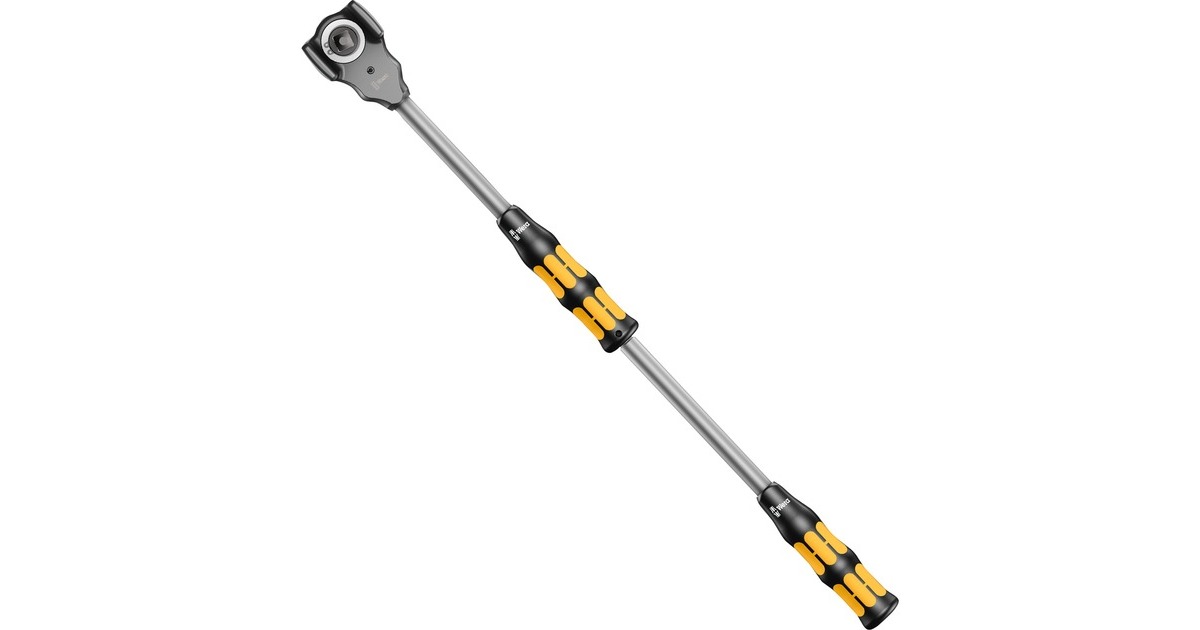 Wera Knarre KOLOSS 8002 C, Set 5-teilig(schwarz/gelb, mit Durchsteckvierkant, 1/2