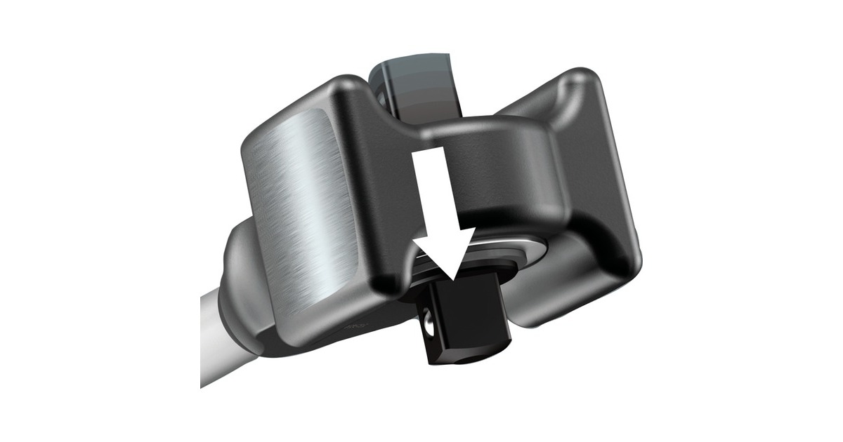 Wera Knarre KOLOSS 8002 C, Set 5-teilig(schwarz/gelb, mit Durchsteckvierkant, 1/2