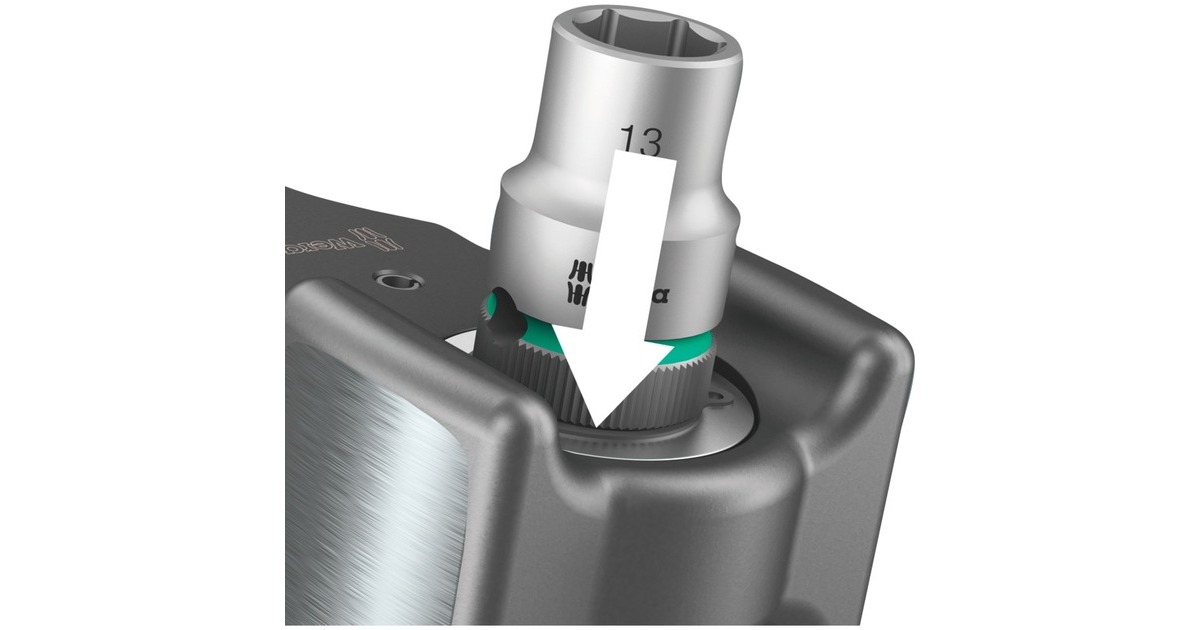 Wera Knarre KOLOSS 8002 C, Set 5-teilig(schwarz/gelb, mit Durchsteckvierkant, 1/2