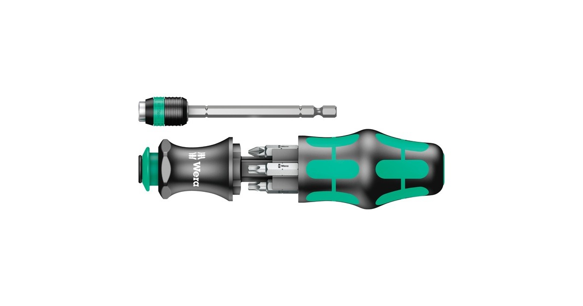 Wera Kraftform Kompakt 22, 7-teilig, Steckschlüssel(schwarz/grün, integriertes Magazin)