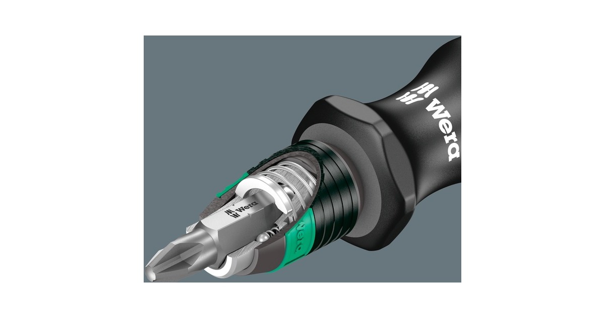 Wera Kraftform Kompakt 25, 7-teilig, Steckschlüssel(schwarz/grün, integriertes Magazin)