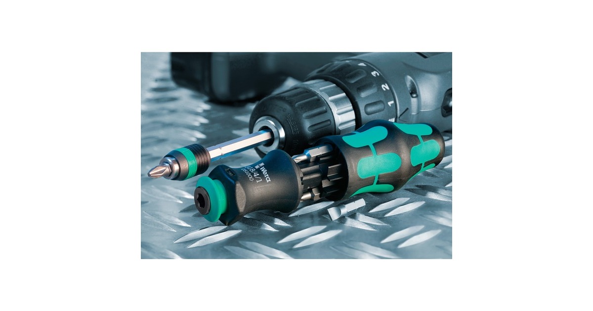 Wera Kraftform Kompakt 25, 7-teilig, Steckschlüssel(schwarz/grün, integriertes Magazin)