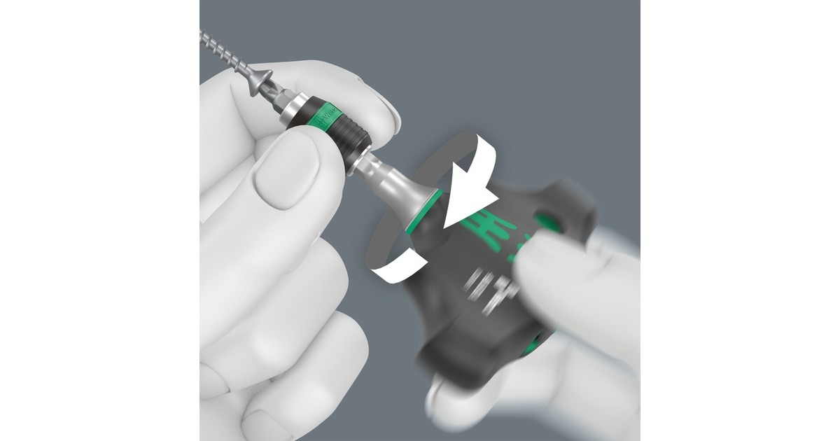 Wera Kraftform Kompakt 400 RA Set 1, mit Ratschenfunktion, Bit-Satz(schwarz/grün, 1/4