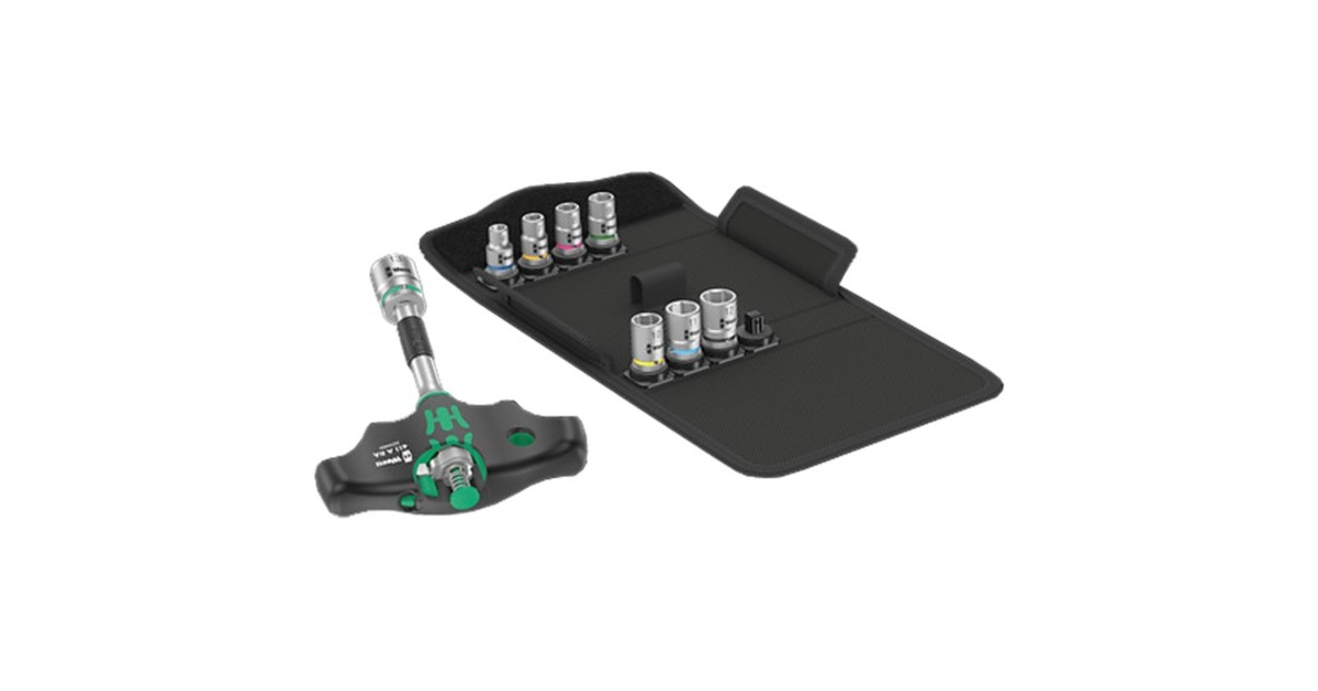 Wera Kraftform Kompakt 400 RA Set 2, mit Ratschenfunktion, Steckschlüssel(schwarz/grün, 1/4