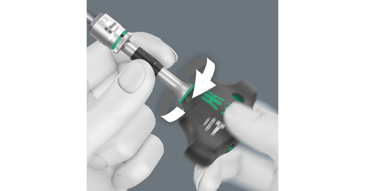 Wera Kraftform Kompakt 400 RA Set 2, mit Ratschenfunktion, Steckschlüssel(schwarz/grün, 1/4