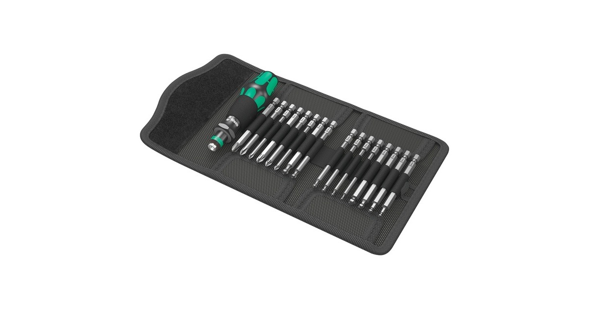 Wera Kraftform Kompakt 60 KK, 17-teilig, Steckschlüssel(schwarz/grün, Kugelkopf-Bits)