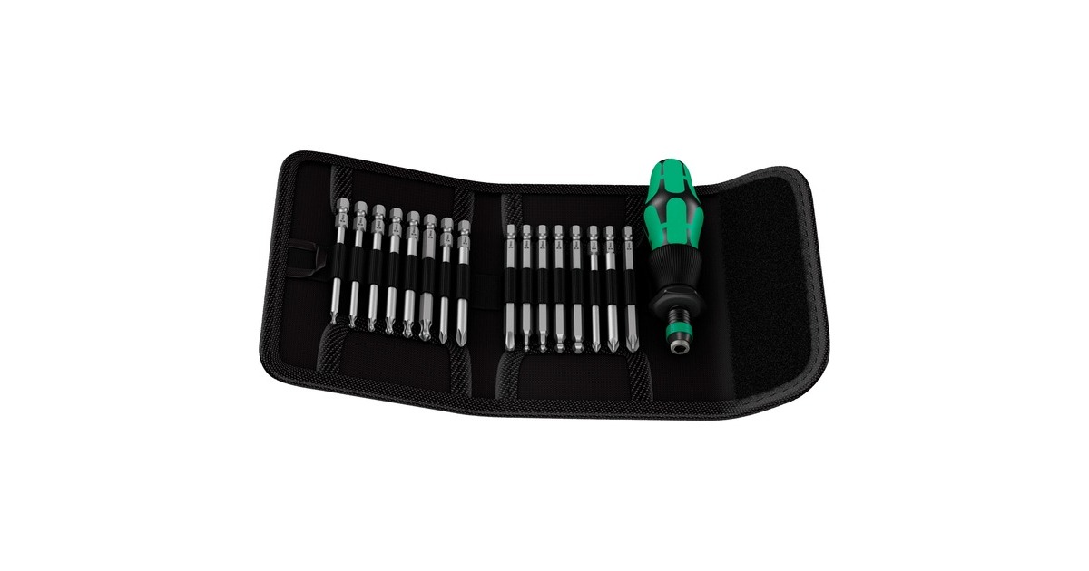 Wera Kraftform Kompakt 60 KK, 17-teilig, Steckschlüssel(schwarz/grün, Kugelkopf-Bits)