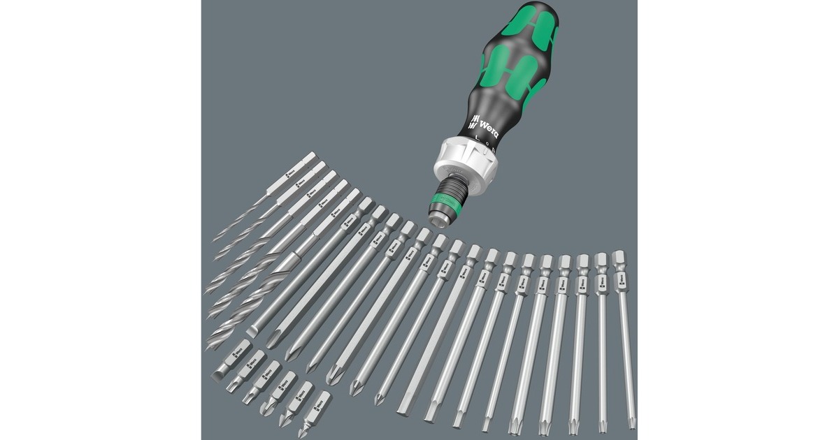 Wera Kraftform Kompakt 60 RA, Bit-Satz 1/4