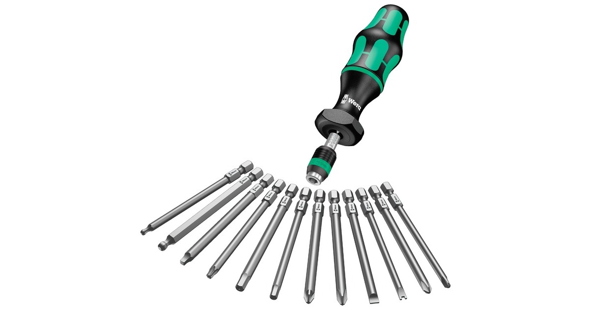 Wera Kraftform Kompakt 60 Torque 1,2-3,0Nm, 17-teilig, Bit-Satz(schwarz/grün, inkl. Drehmoment-Schraubendreher)
