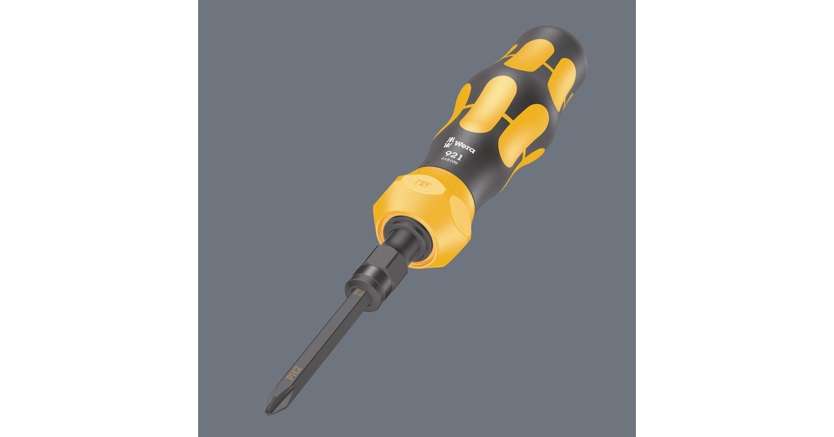 Wera Kraftform Kompakt 900 Imperial Set 1, mit Schlagschraubendreher, Bit-Satz(schwarz/gelb, 1/4