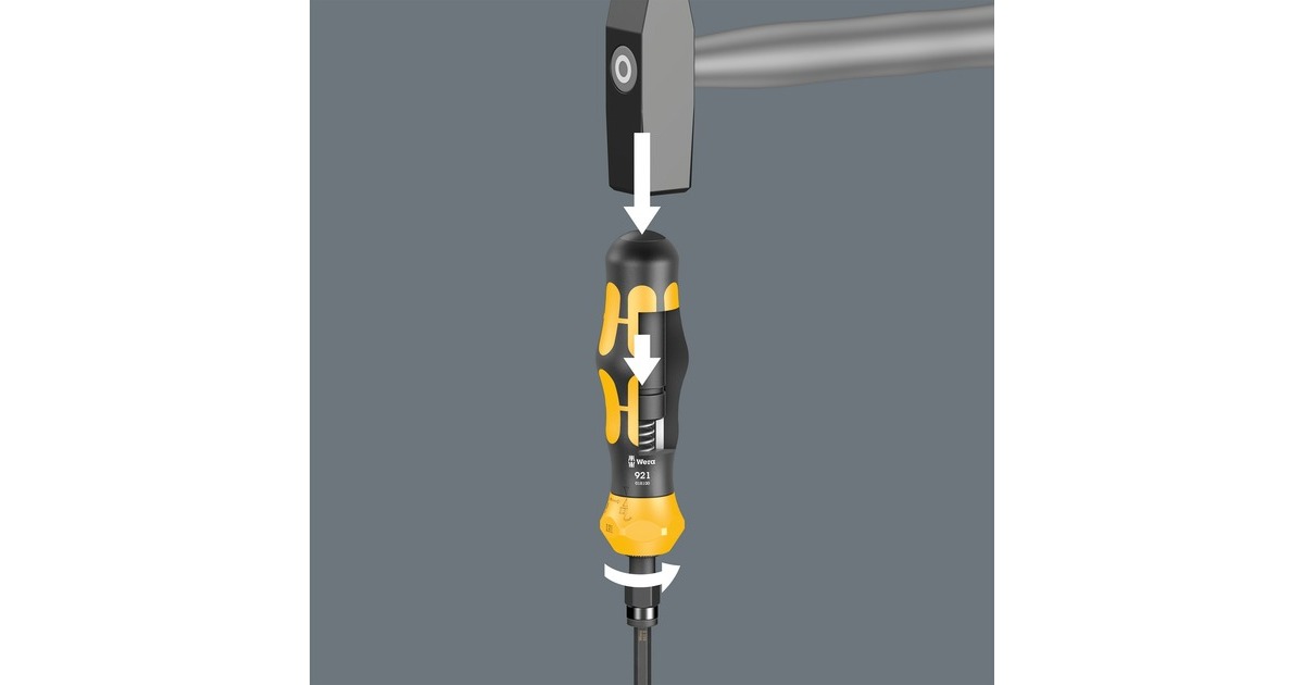 Wera Kraftform Kompakt 900 Set 1, mit Schlagschraubendreher, Bit-Satz(schwarz/gelb, 1/4