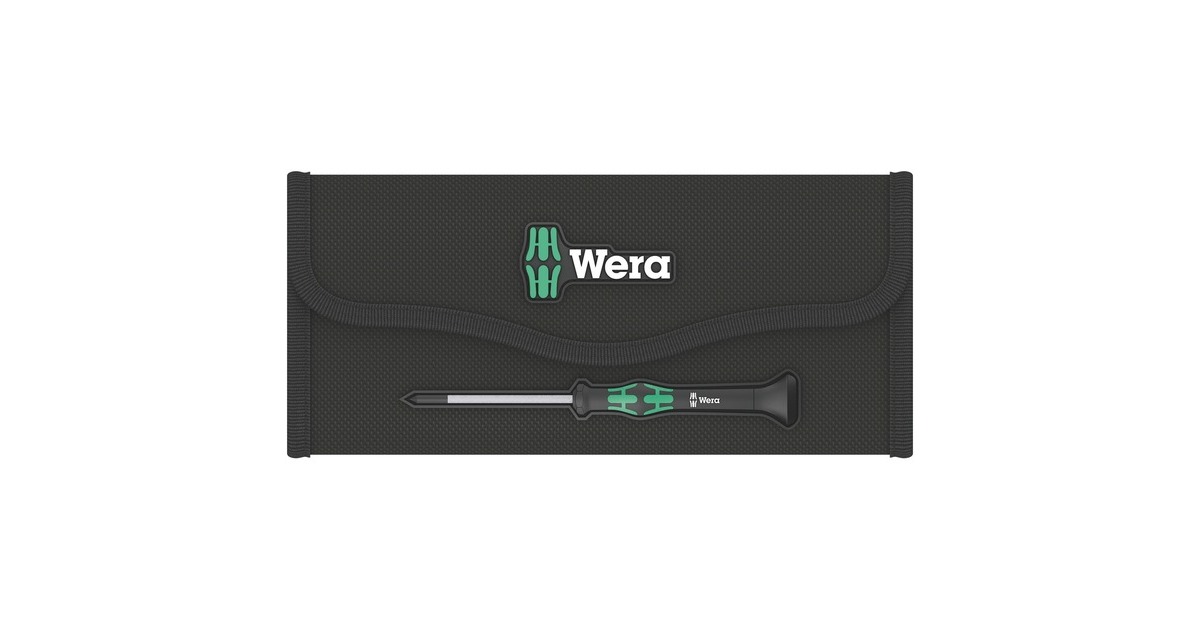 Wera Kraftform Kompakt Micro 12 ESD 1 Elektroniker-Schraubendrehersatz(schwarz/grün, 12-teilig)