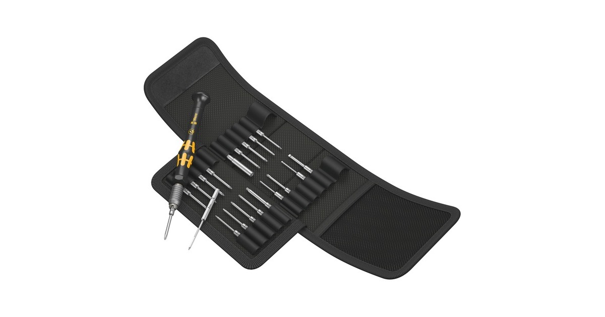 Wera Kraftform Kompakt Micro 21 ESD 1, Bit-Satz(inkl. Micro Steckgriff, mit Falttasche)