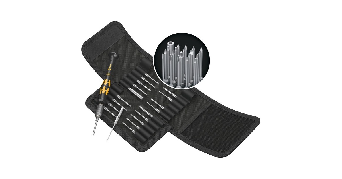 Wera Kraftform Kompakt Micro 21 ESD 1, Bit-Satz(inkl. Micro Steckgriff, mit Falttasche)