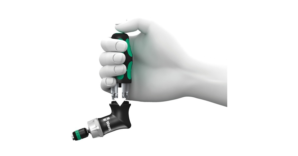 Wera Kraftform Kompakt Pistol RA 4, 13-teilig, Schraubendreher(schwarz/grün, mit Halfter zur Gürtelbefestigung)