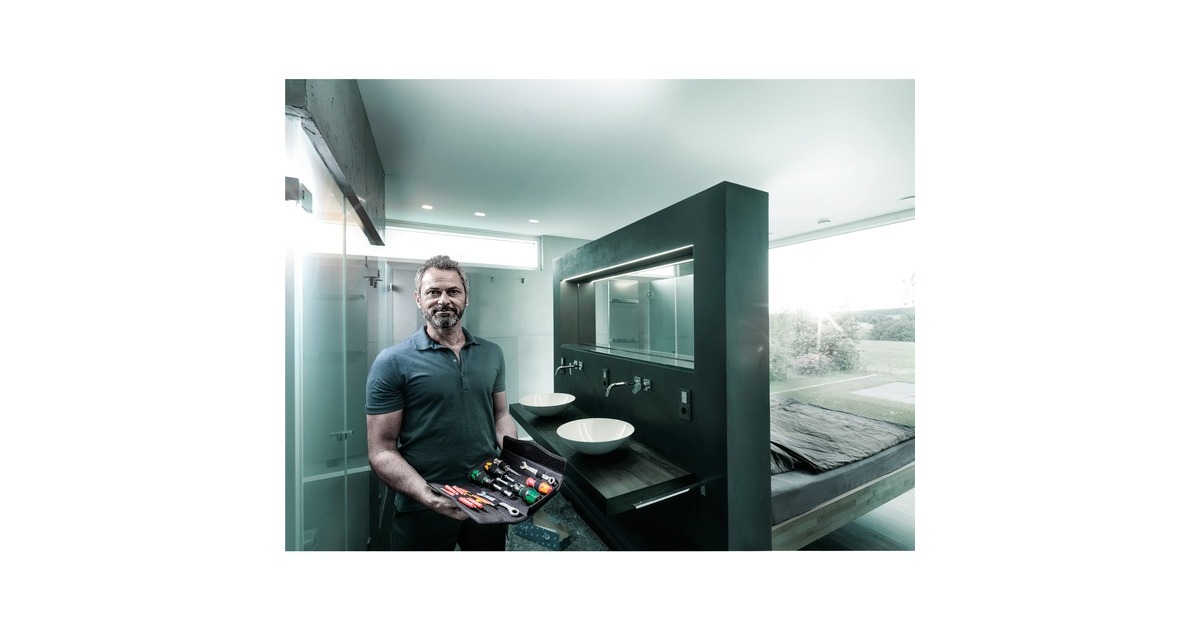 Wera Kraftform Kompakt SH 2 Sanitär / Heizung / Plumbkit, 15-teilig, Werkzeug-Set(schwarz, mit 2 JOKER Maul-Ringratschenschlüsseln)