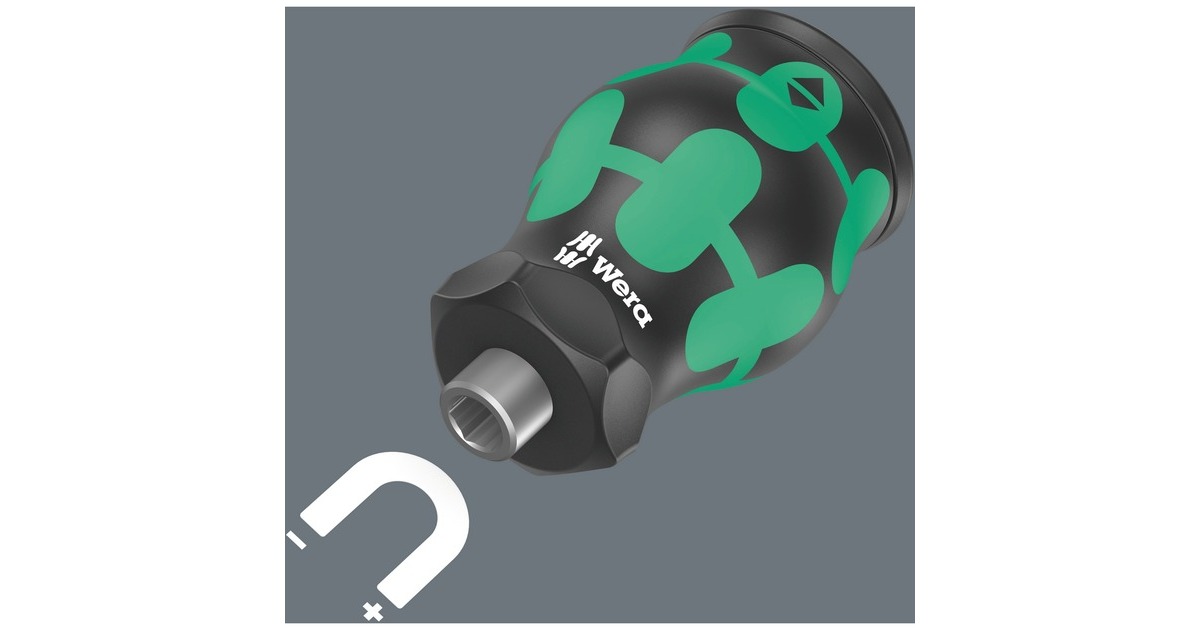 Wera Kraftform Kompakt Stubby Magazin 2 Bit-Satz(schwarz/grün, 7-teilig)