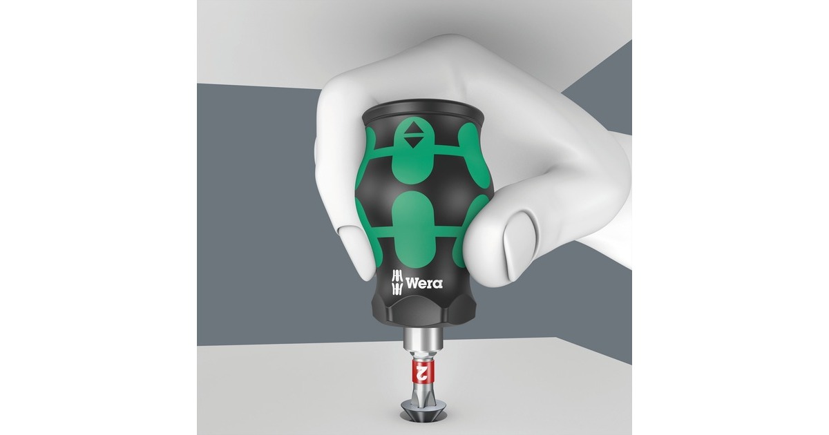 Wera Kraftform Kompakt Stubby Magazin 2 Bit-Satz(schwarz/grün, 7-teilig)