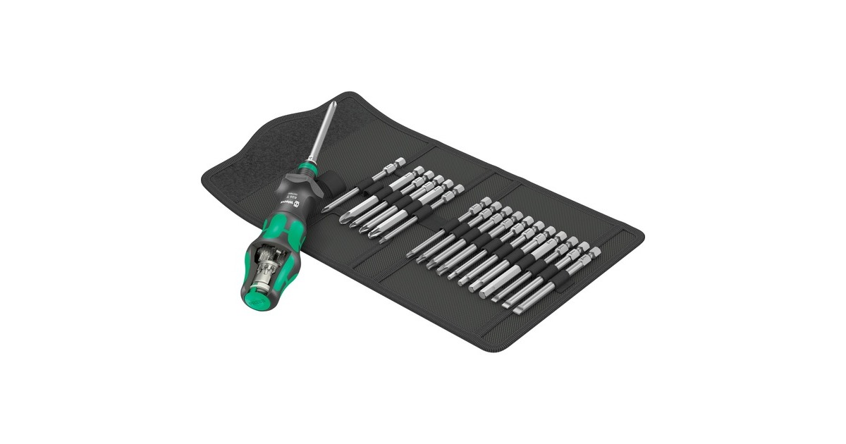 Wera Kraftform Kompakt Turbo 1, 19-teilig, Steckschlüssel(schwarz/grün)