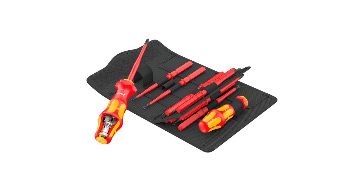 Wera Kraftform Kompakt Turbo i 1, Steckschlüssel(rot/gelb, 16-teilig)