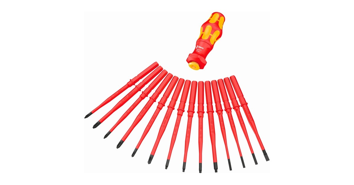 Wera Kraftform Kompakt Turbo i 1, Steckschlüssel(rot/gelb, 16-teilig)