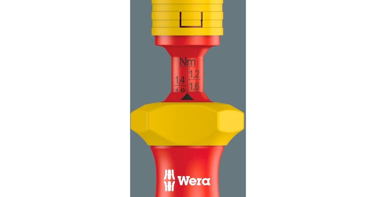 Wera Kraftform Kompakt VDE 15 Torque 1,2-3,0 Nm extra slim 1, Schraubendreher(rot/gelb, 15-teilig, Drehmoment-Schraubendreher-Satz)
