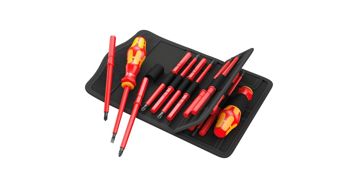 Wera Kraftform Kompakt VDE 18 Universal 2, 18-teilig, Schraubendreher(rot/gelb, inkl. 2 Steckgriffe, VDE-Wechselklingen) Wera Kraftform Kompakt VDE 18 Universal 2, 18-teilig, Schraubendreher(rot/gelb, inkl. 2 Steckgriffe, VDE-Wechselklingen)