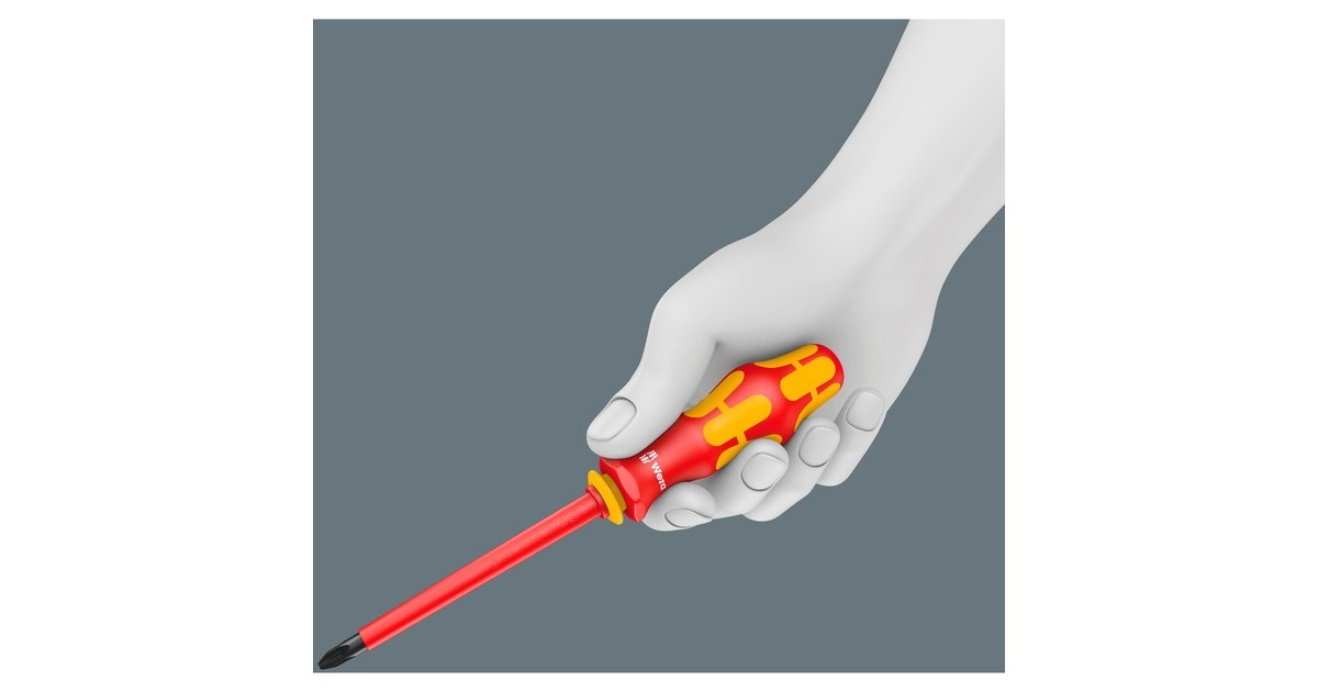 Wera Kraftform Kompakt VDE 18 Universal 2, 18-teilig, Schraubendreher(rot/gelb, inkl. 2 Steckgriffe, VDE-Wechselklingen)