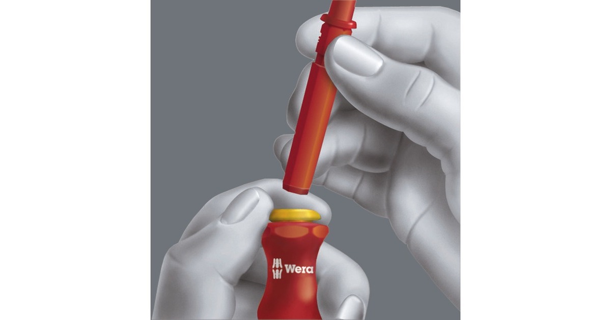 Wera Kraftform Kompakt VDE 60 i/62 i/65 i/247/18, Werkzeug-Set(inkl. Steckgriff, VDE-Wechselklingen)
