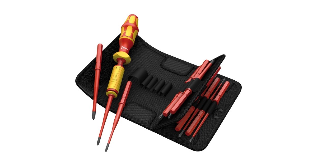 Wera Kraftform Kompakt VDE Torque Schraubendreher 1,2-3,0Nm(rot/gelb, 16-teilig, Drehmoment-Schraubendreher-Satz)