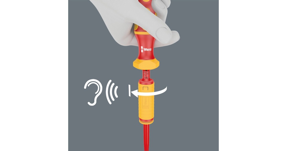 Wera Kraftform Kompakt VDE Torque Schraubendreher 1,2-3,0Nm(rot/gelb, 16-teilig, Drehmoment-Schraubendreher-Satz)