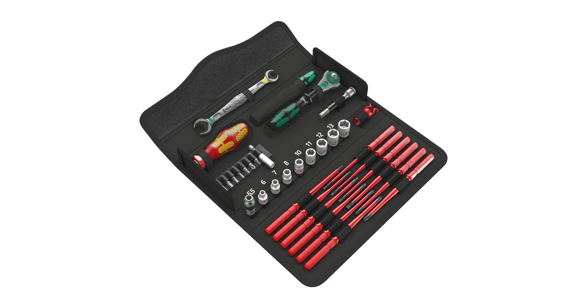 Wera Kraftform Kompakt W 2, 35-teilig, Werkzeug-Set(schwarz, inkl. Zyklop Speed-Knarre mit schwenkbarem Kopf, 1/4")