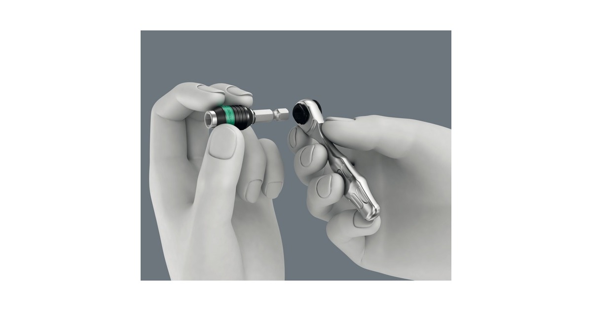 Wera Kraftform Kompakt Zyklop Mini 1, 10-teilig, Werkzeug-Set(Bit-Satz inkl. Umschalt-Bitknarre, 1/4