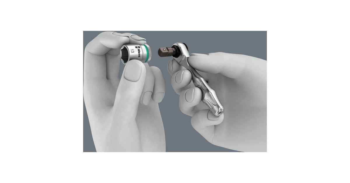 Wera Kraftform Kompakt Zyklop Mini 1, 10-teilig, Werkzeug-Set(Bit-Satz inkl. Umschalt-Bitknarre, 1/4