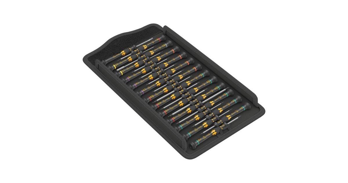 Wera Kraftform Micro ESD Big Pack 1 Schraubendreher-Satz(schwarz/gelb, 25-teilig)