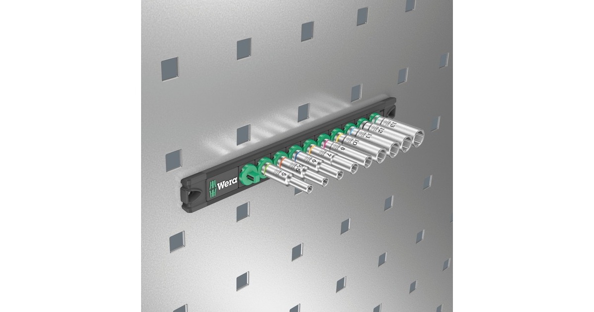 Wera Nuss-Magnetleiste A Deep 1 Steckschlüsseleinsatz-Satz 1/4