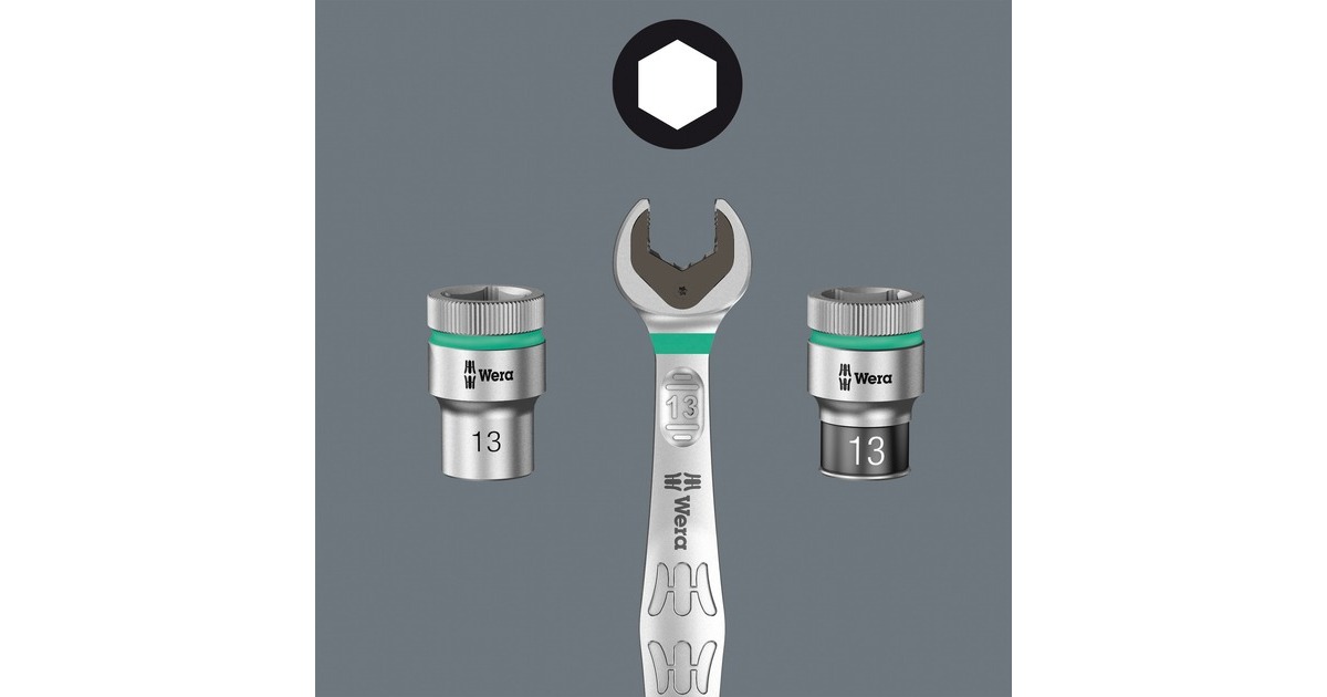 Wera Nuss-Magnetleiste A Deep 1 Steckschlüsseleinsatz-Satz 1/4
