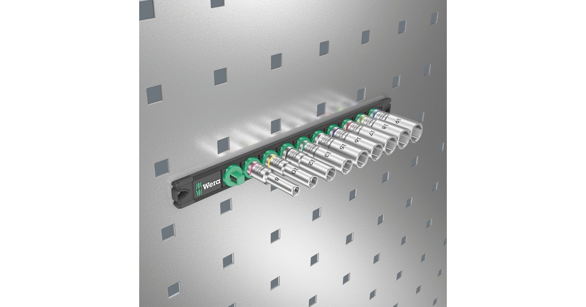Wera Nuss-Magnetleiste B Deep 1 Steckschlüsseleinsatz-Satz 3/8