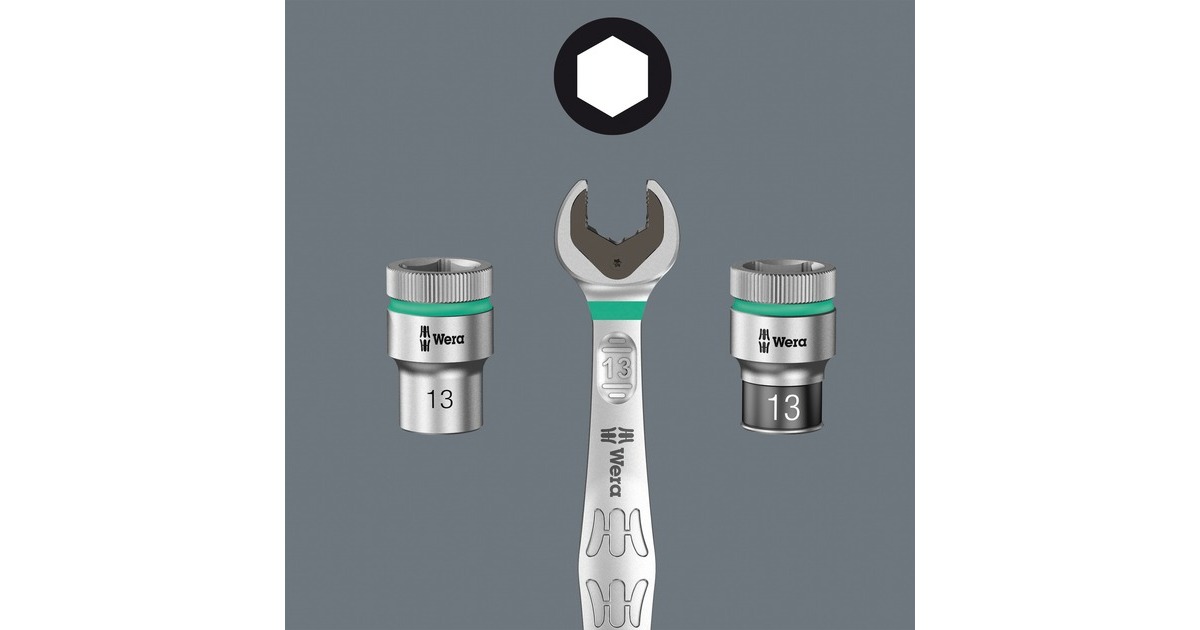 Wera Nuss-Magnetleiste B Deep 1 Steckschlüsseleinsatz-Satz 3/8