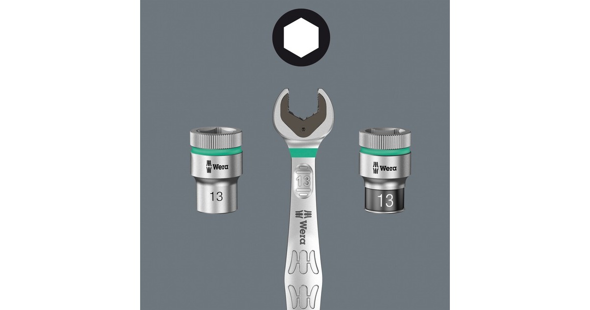 Wera Nuss-Magnetleiste C 4 Zyklop Steckschlüsseleinsatz-Satz 1/2