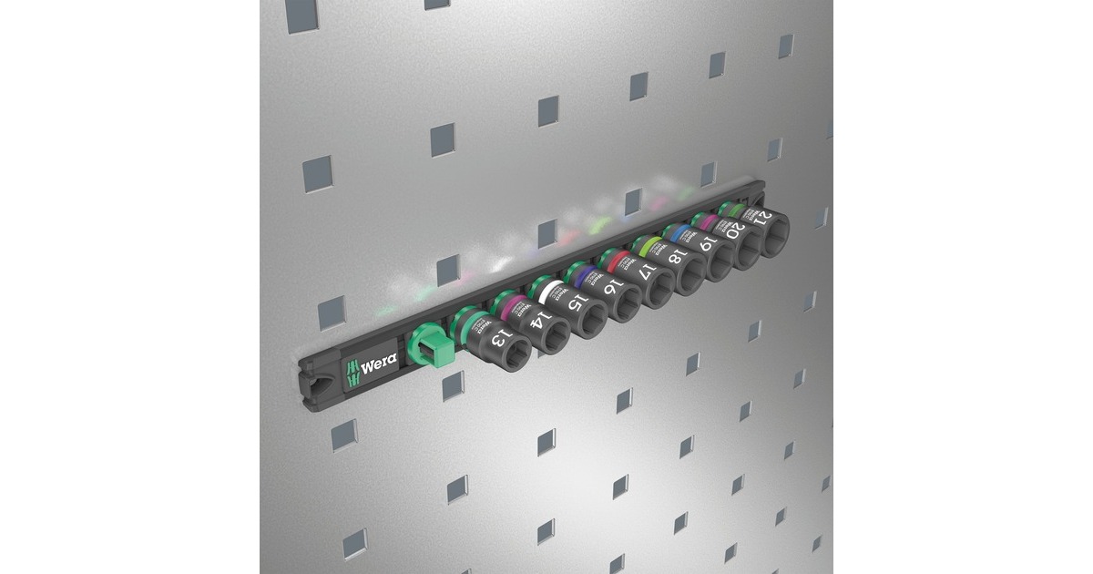 Wera Nuss-Magnetleiste C Impaktor 1 Steckschlüsseleinsatz-Satz 1/2