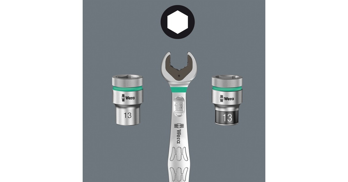 Wera Nuss-Magnetleiste C Impaktor 1 Steckschlüsseleinsatz-Satz 1/2