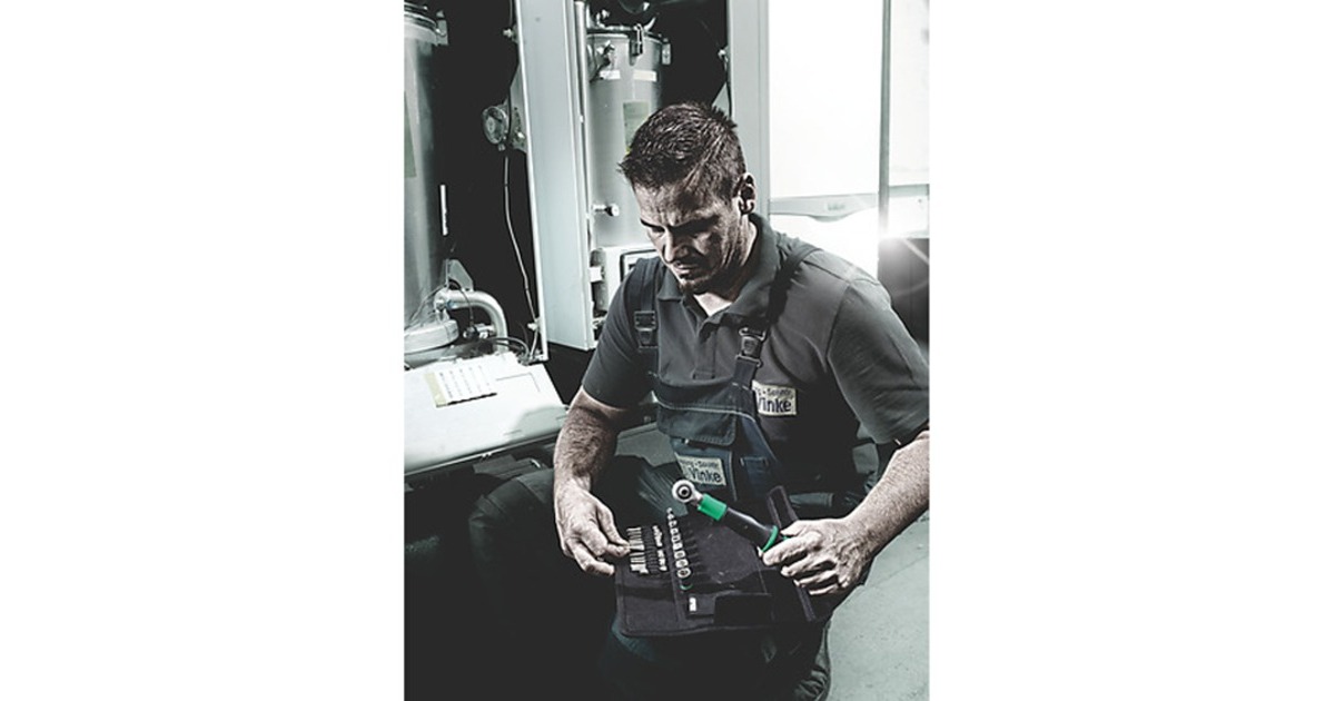 Wera Safe-Torque A2 Set 1, 23‑teilig, Drehmomentschlüssel(schwarz/grün, 1/4