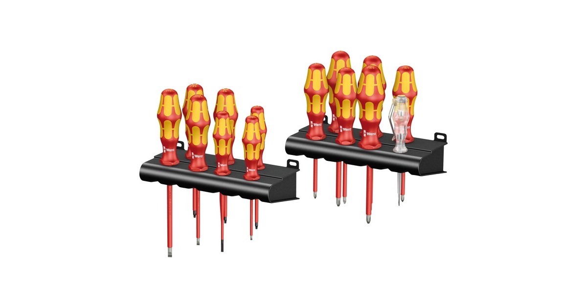 Wera Schraubendreher Satz Big Pack 100 VDE(rot/gelb, KraftformPlus, Lasertip, Spannungsprüfer)