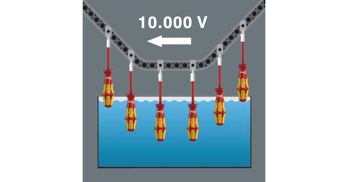 Wera Schraubendreher-Satz Kraftform 2go 100 VDE(rot/gelb, 11-teilig, im Köcher Wera 2go 4)