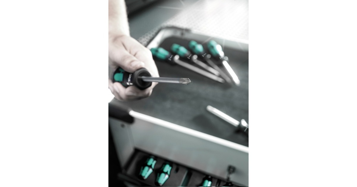 Wera Schraubendreher-Satz Kraftform Plus Lasertip(inkl. Halterung zur Wandmontage)