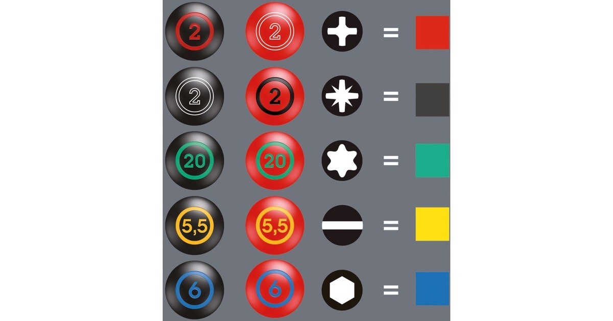 Wera Schraubendreher-Satz Kraftform VDE/7 Heavy Metal 2(rot/gelb, 7-teilig)